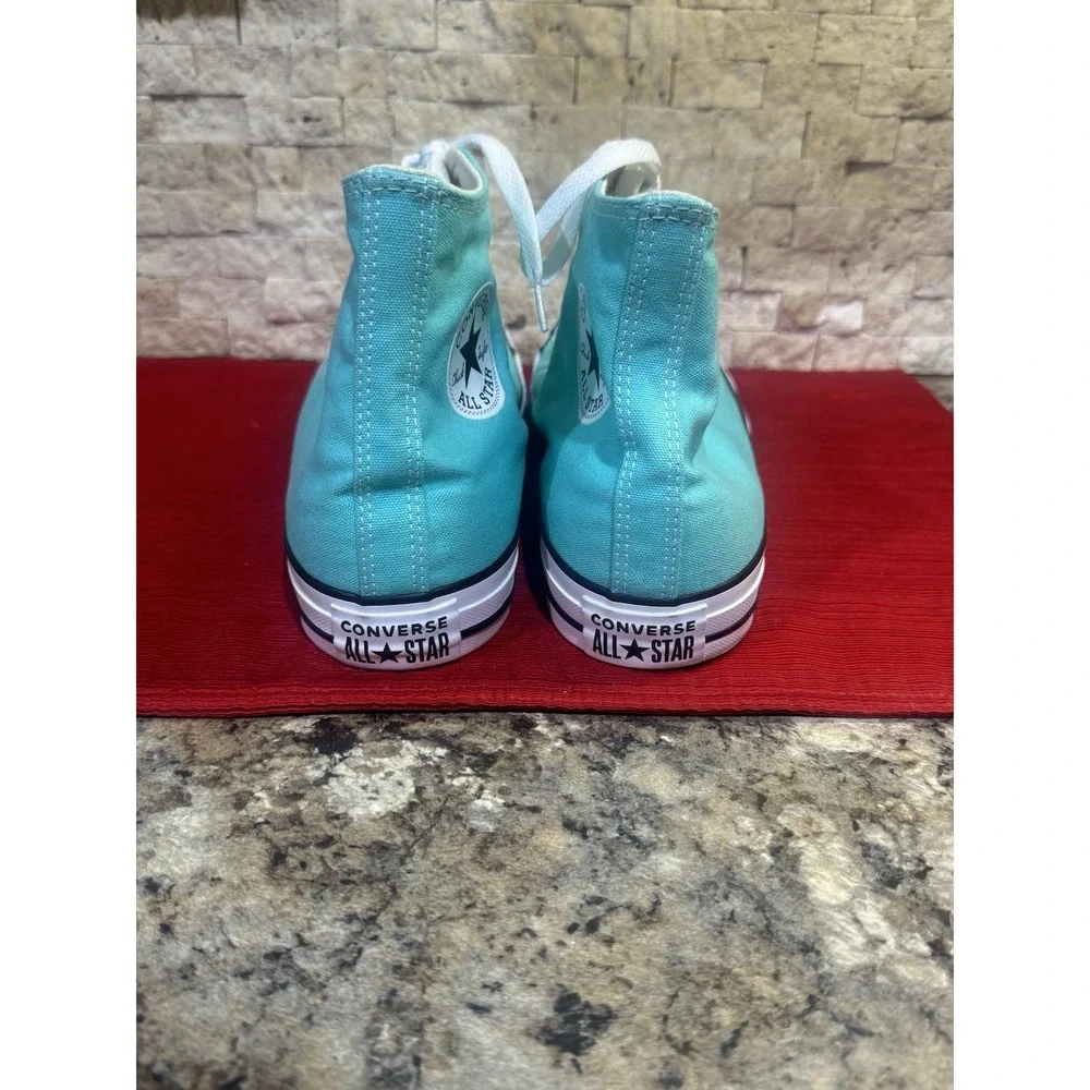 Converse Chuck Taylor All Star Turquoise High Top Canvas Sneakers M-9/W-11 - Picture 6 of 11
